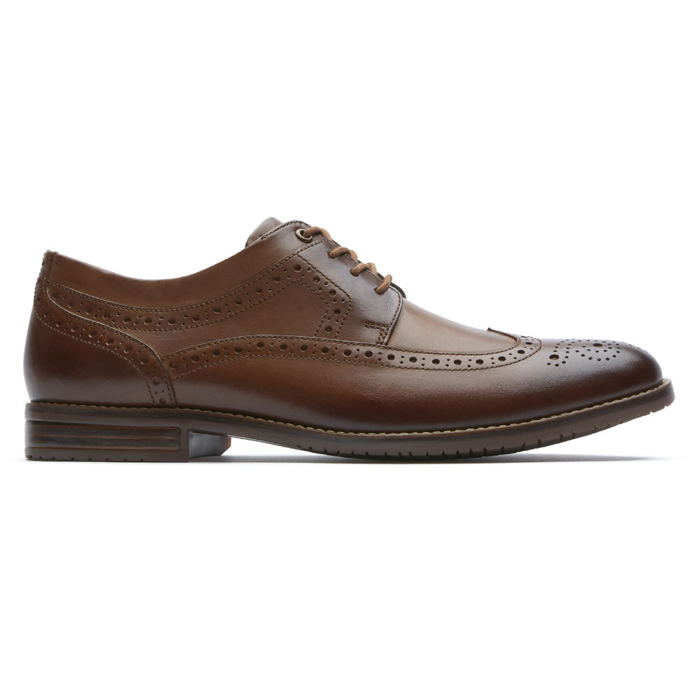 Rockport Singapore Mens Oxfords - Style Purpose 3 Wingtip Brown - IY6982405